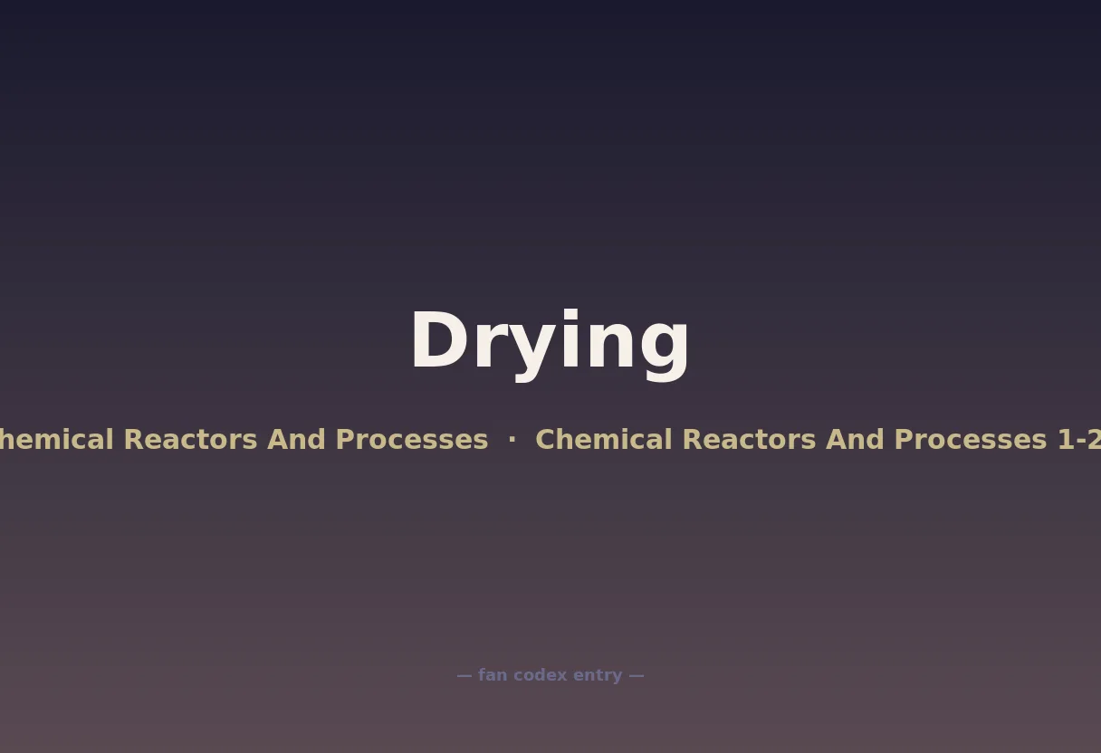 Drying