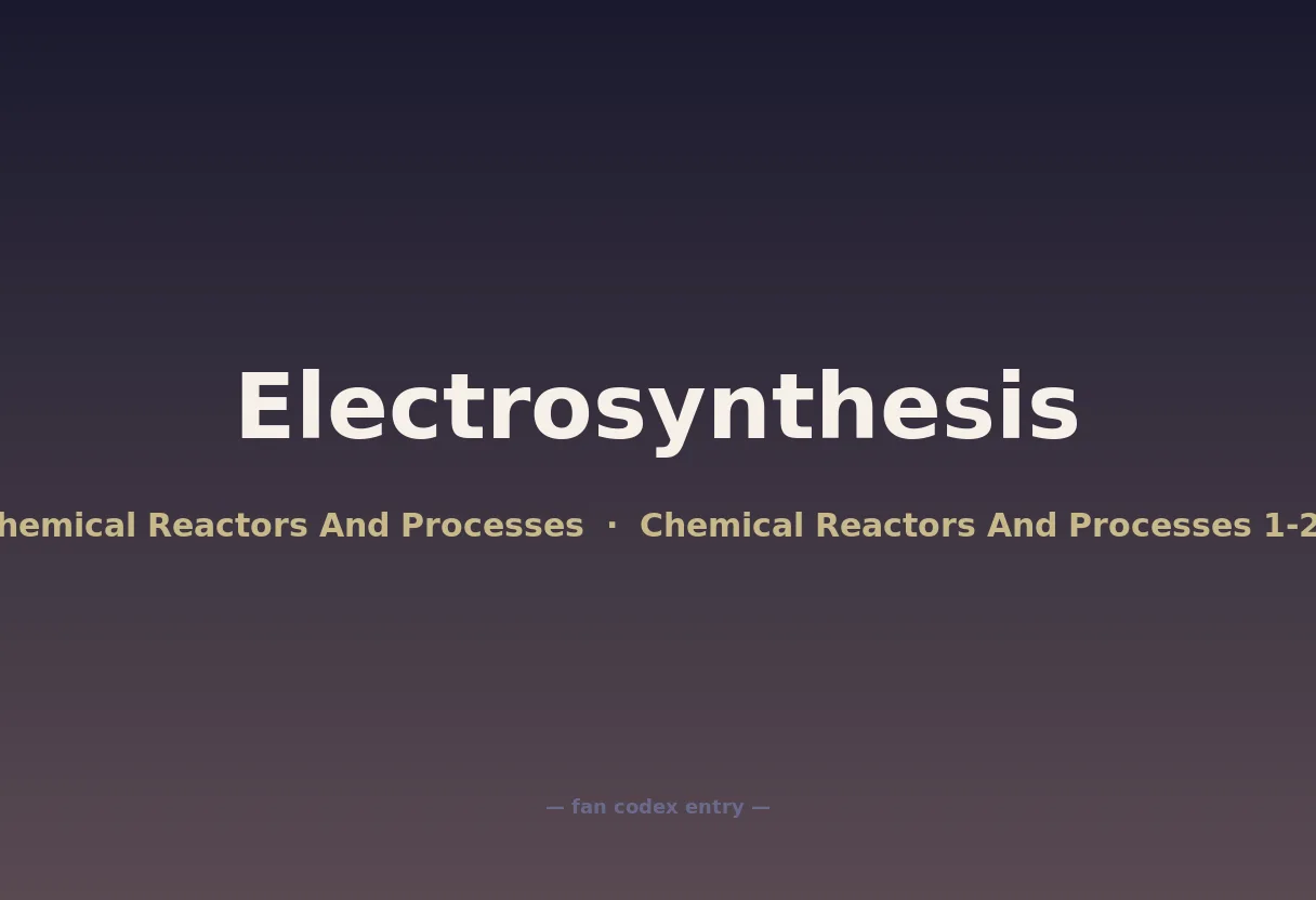 Electrosynthesis